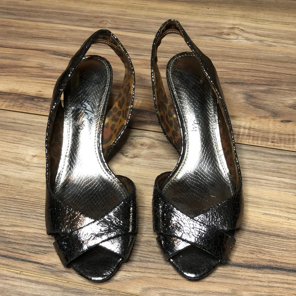 Sam Edelman Nova metallic kitten heel 8M - Picture 1 of 8
